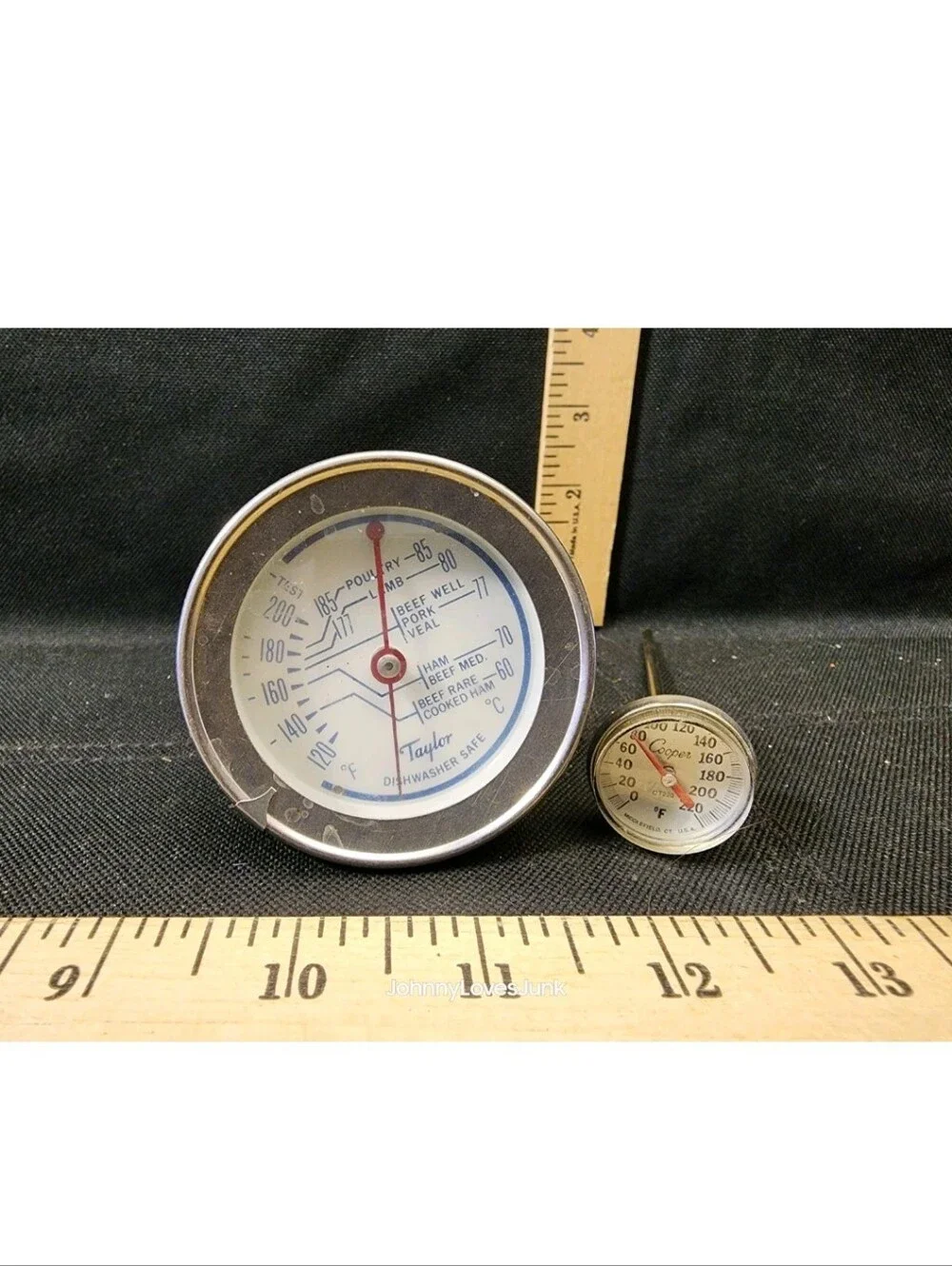 Vintage Meat Thermometer Lot Cooper/Taylor Tested Works Used